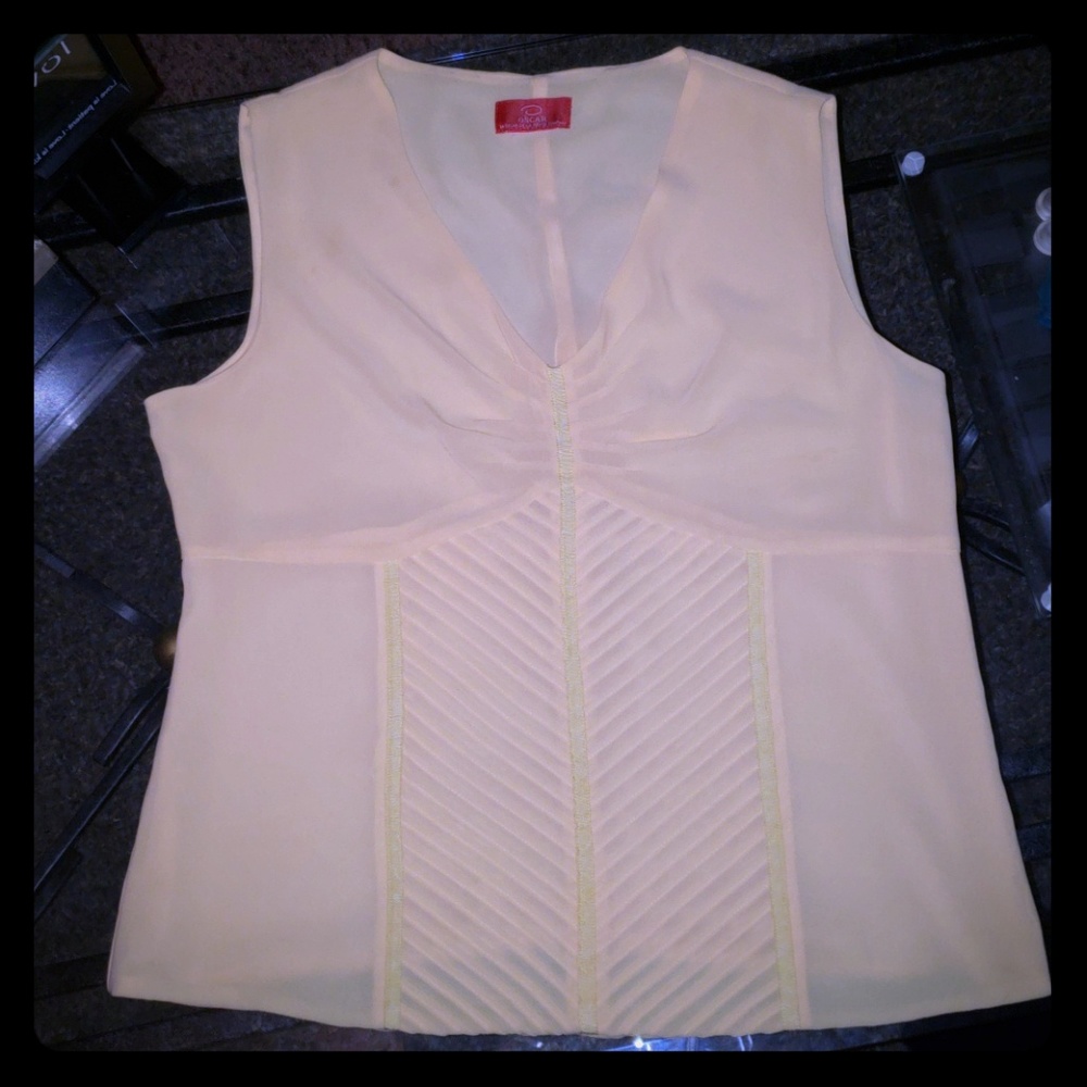 Vintage Oscar de la Renta company Yellow blouse